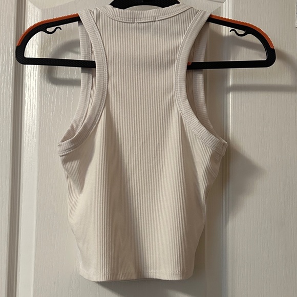 White Ribbed Tank Top - Picture 4 of 4